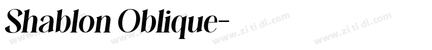 Shablon Oblique字体转换